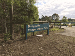 Bunyaville Conservation Park sign